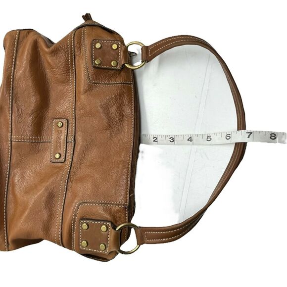 Fossil Satchel Handbag Vintage ZB9570 Womens Brown Leather Double Handles - Picture 9 of 16